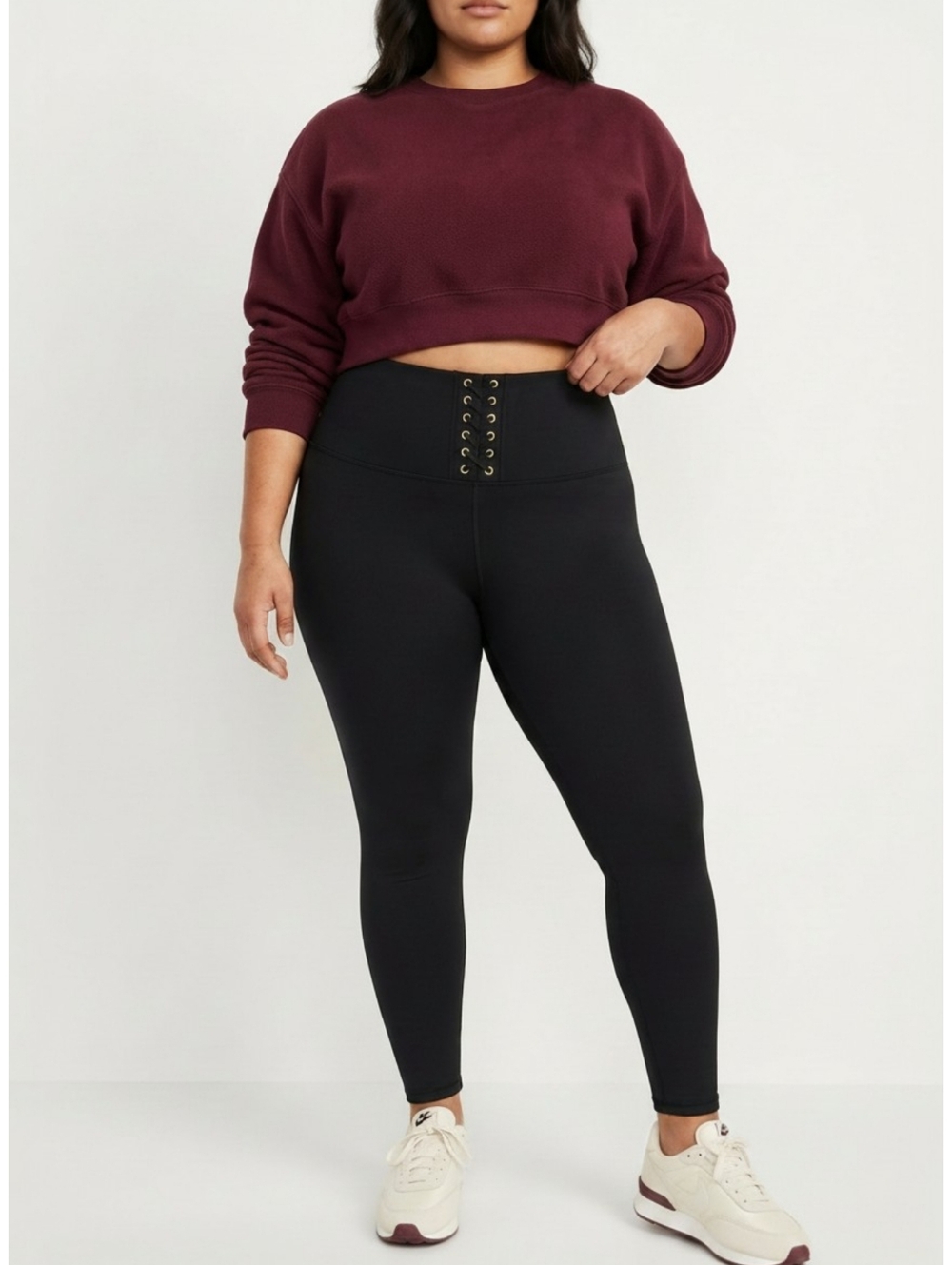 NWT WeWoreWhat x Strut This McGuire Leggings - Black Lace-Up High Rise Size L